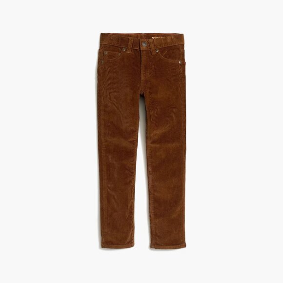 J Crew Boys' slim flex brown acorn color corduroy pant - Picture 1 of 1
